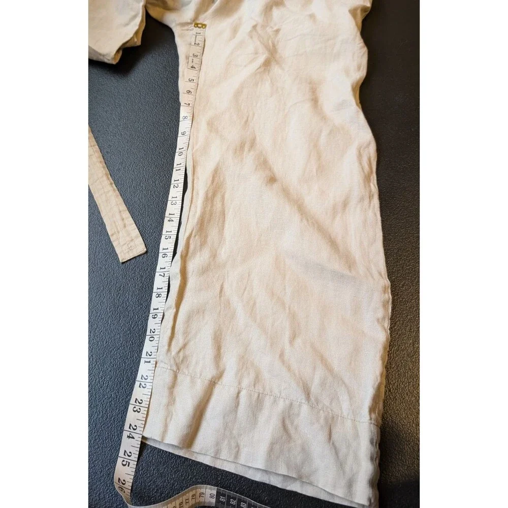 Quince 100% European Linen Square Neck Jumpsuit Adjustable Straps Small